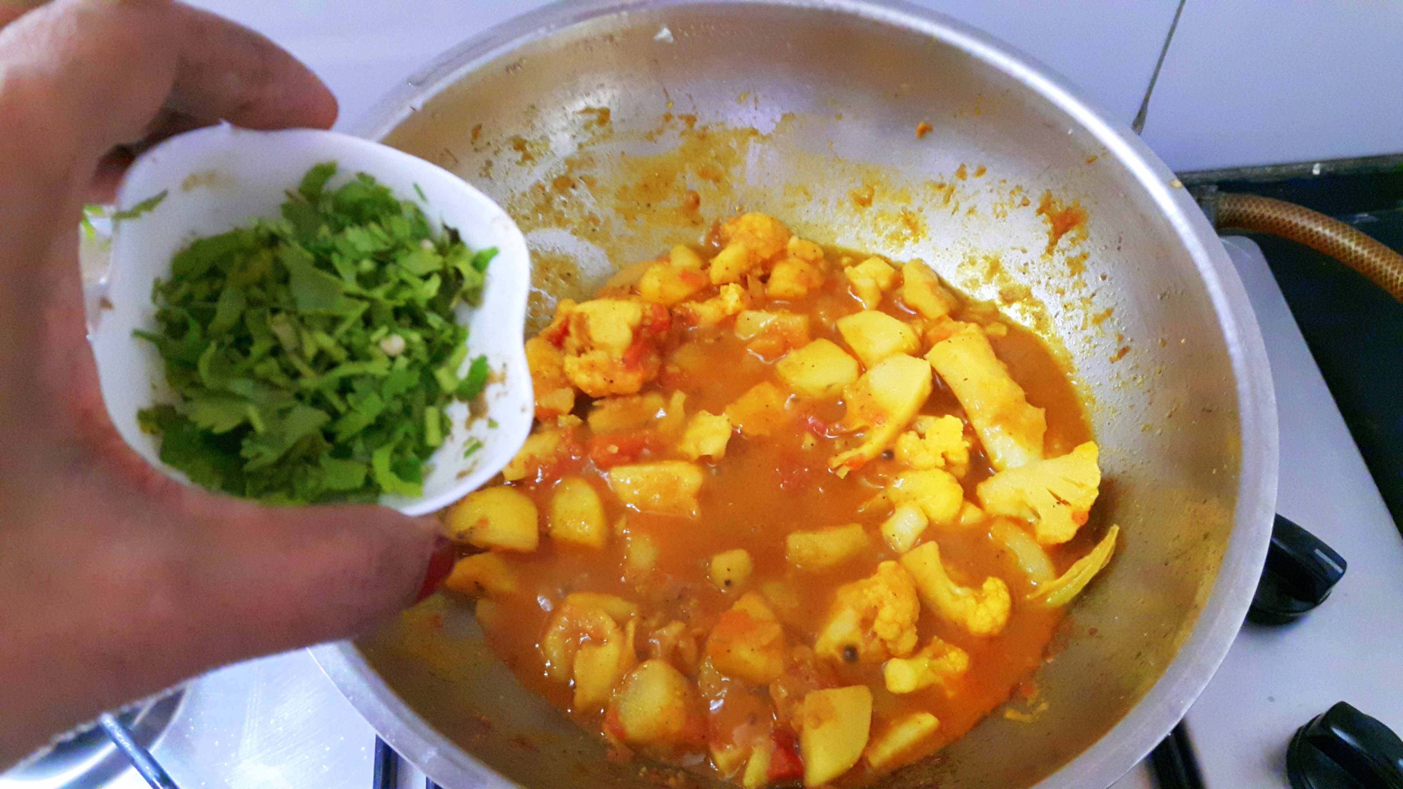 add fresh coriander leaves