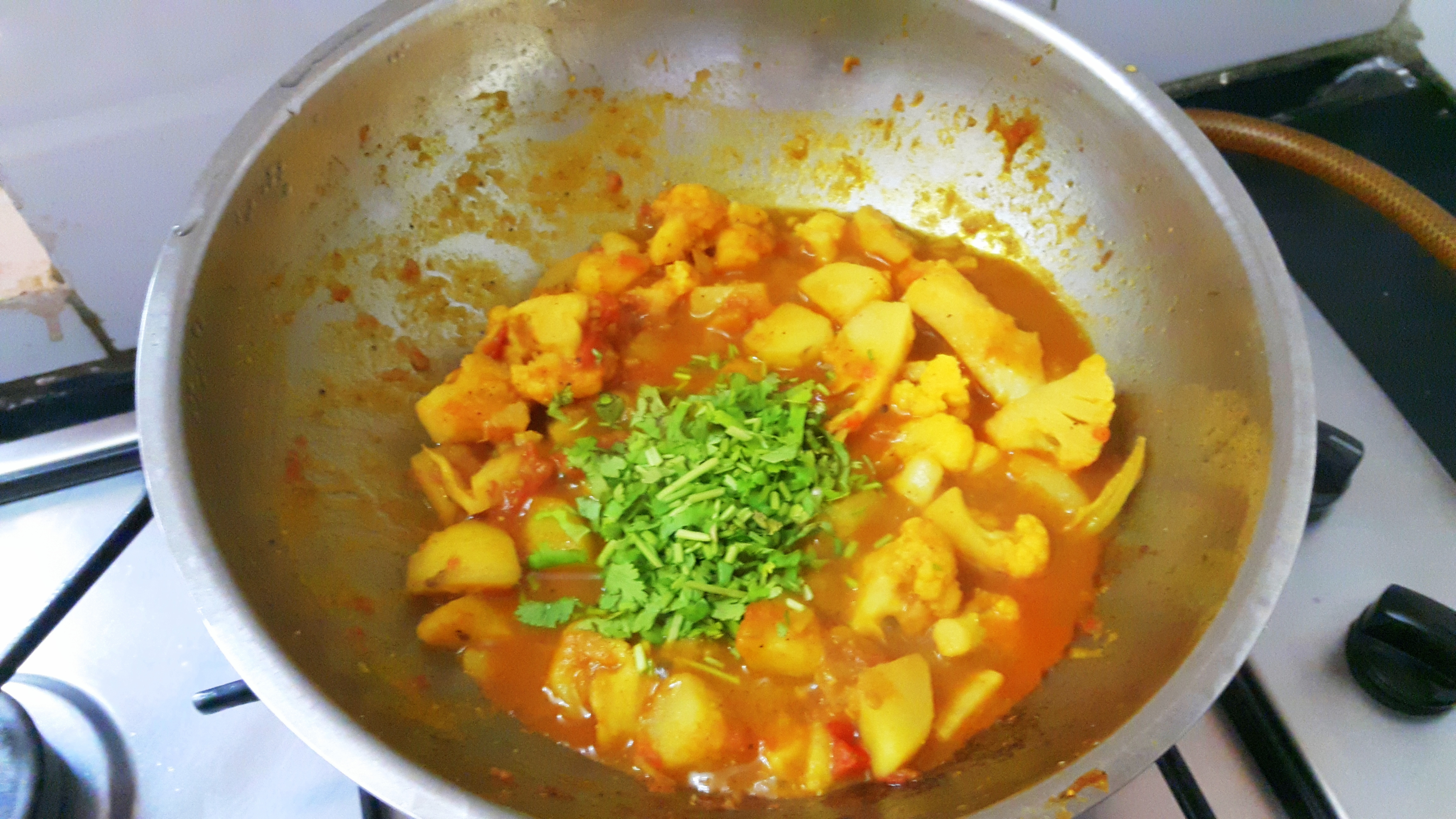 add fresh coriander leaves