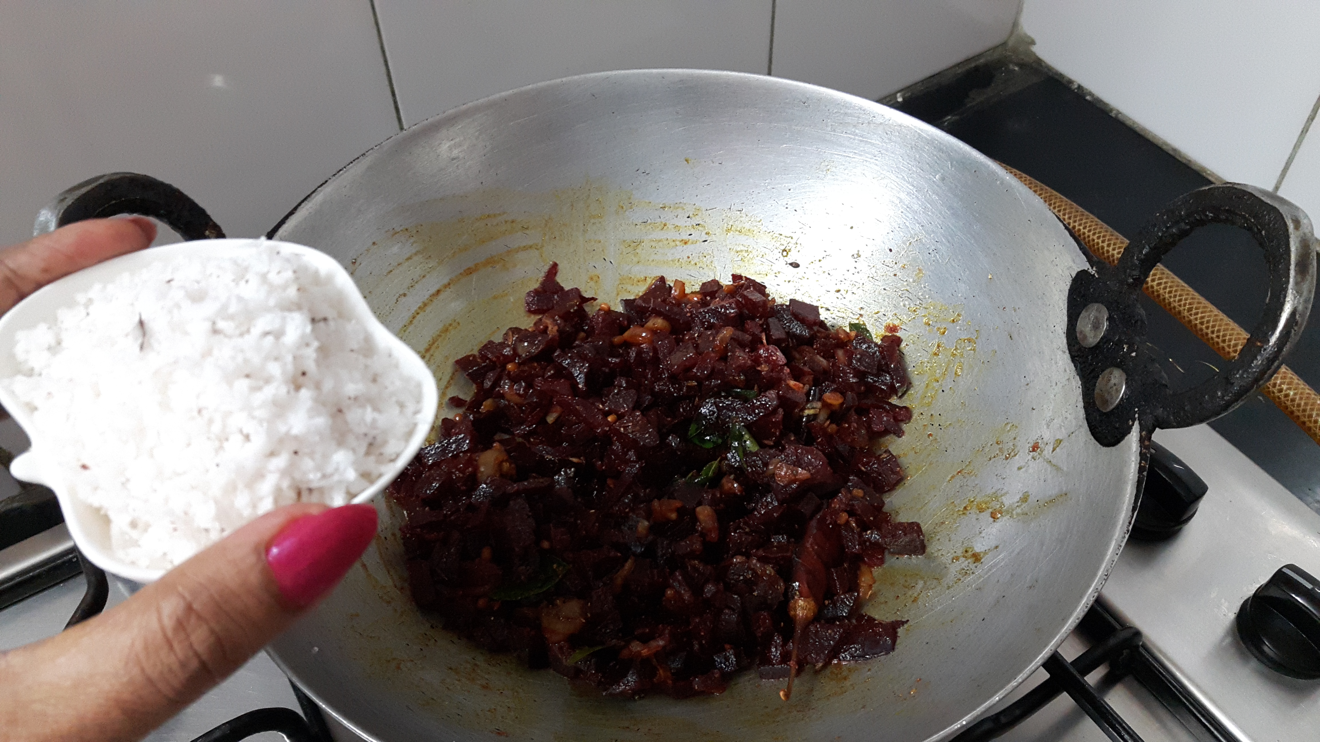 Add scrapped fresh coconut