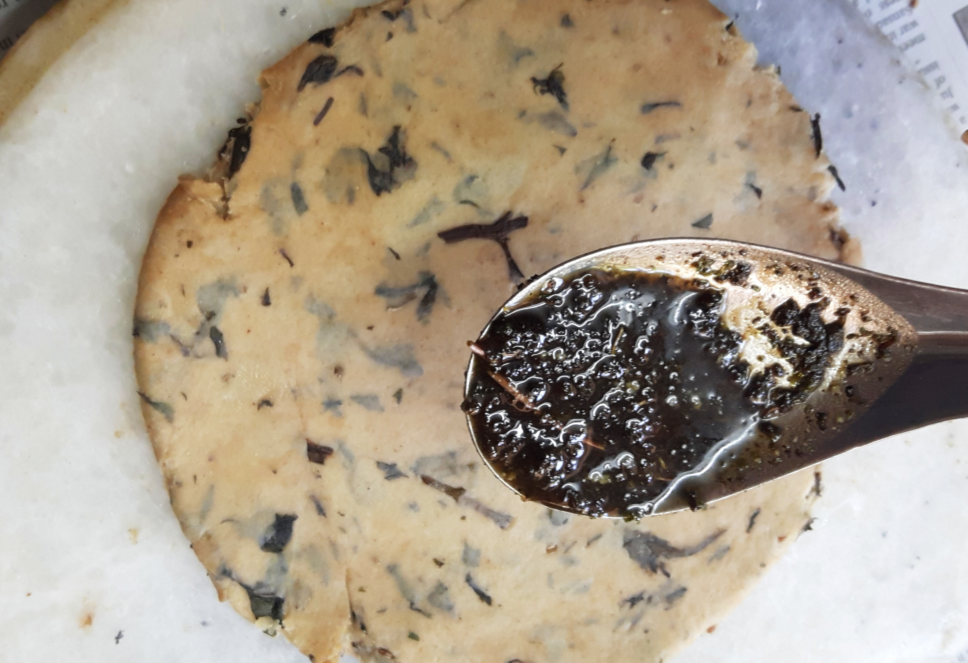 place 1 teaspoon of prepared paste