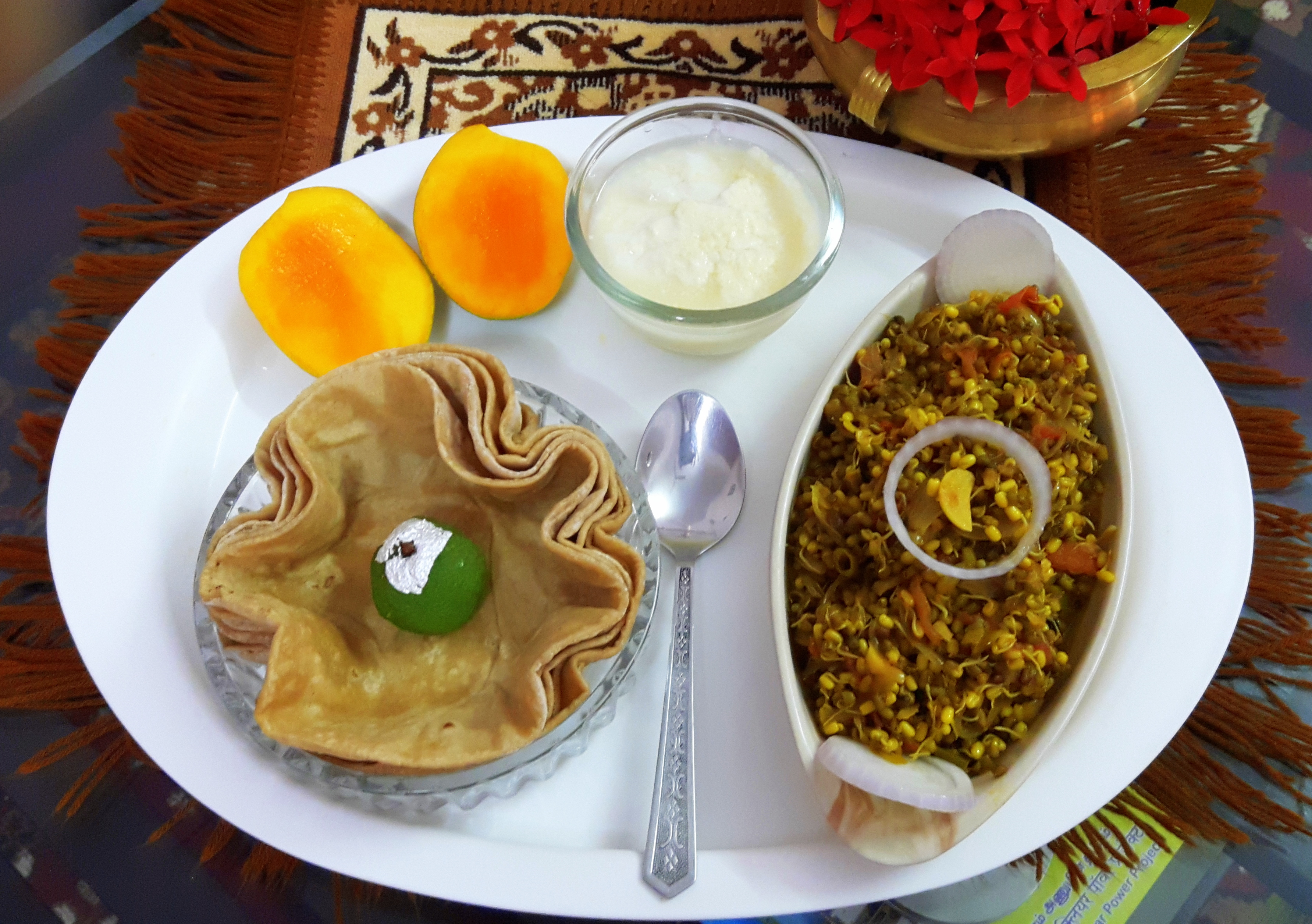 Sprout mung (green gram) ki sabji