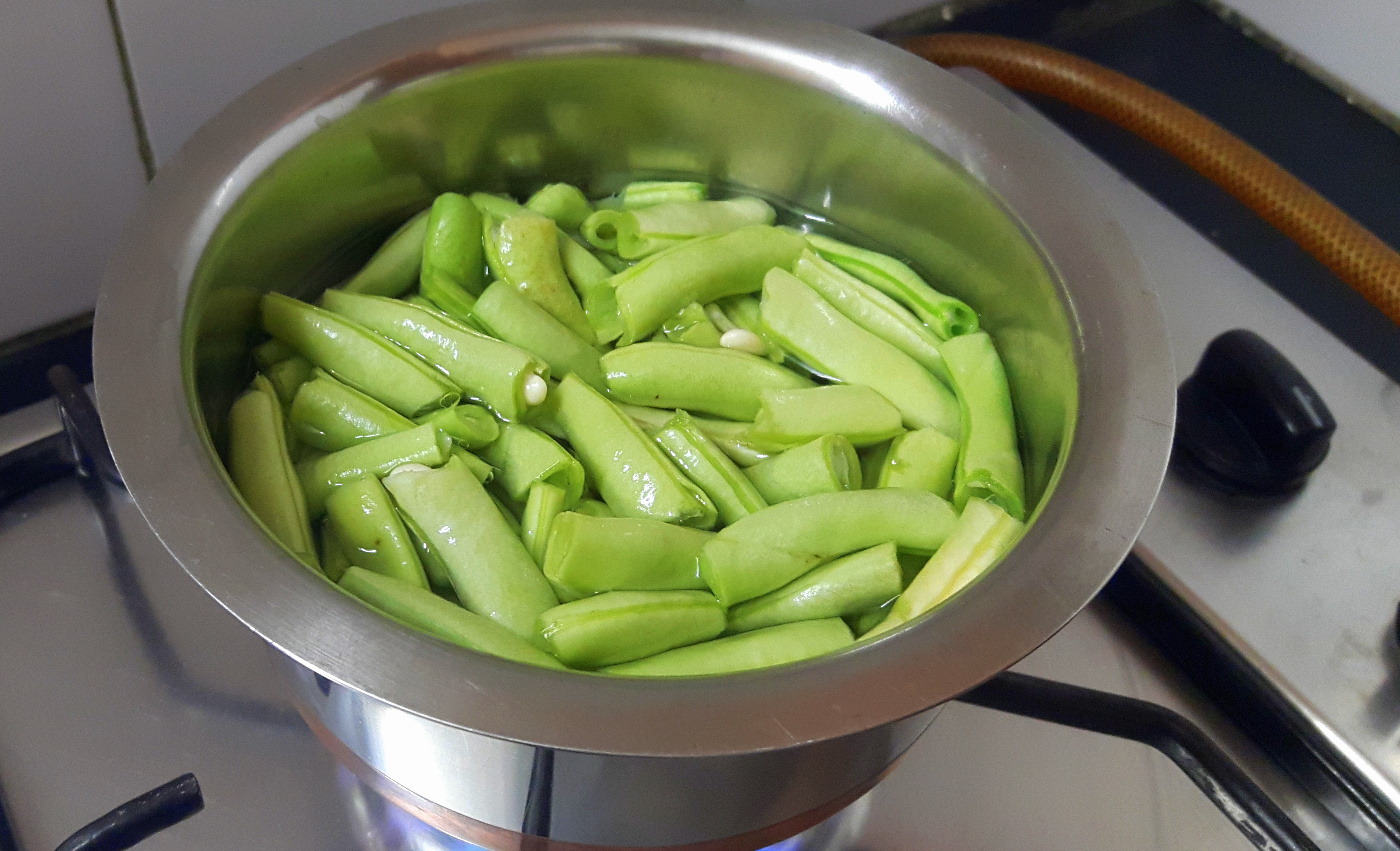 blanch the beans