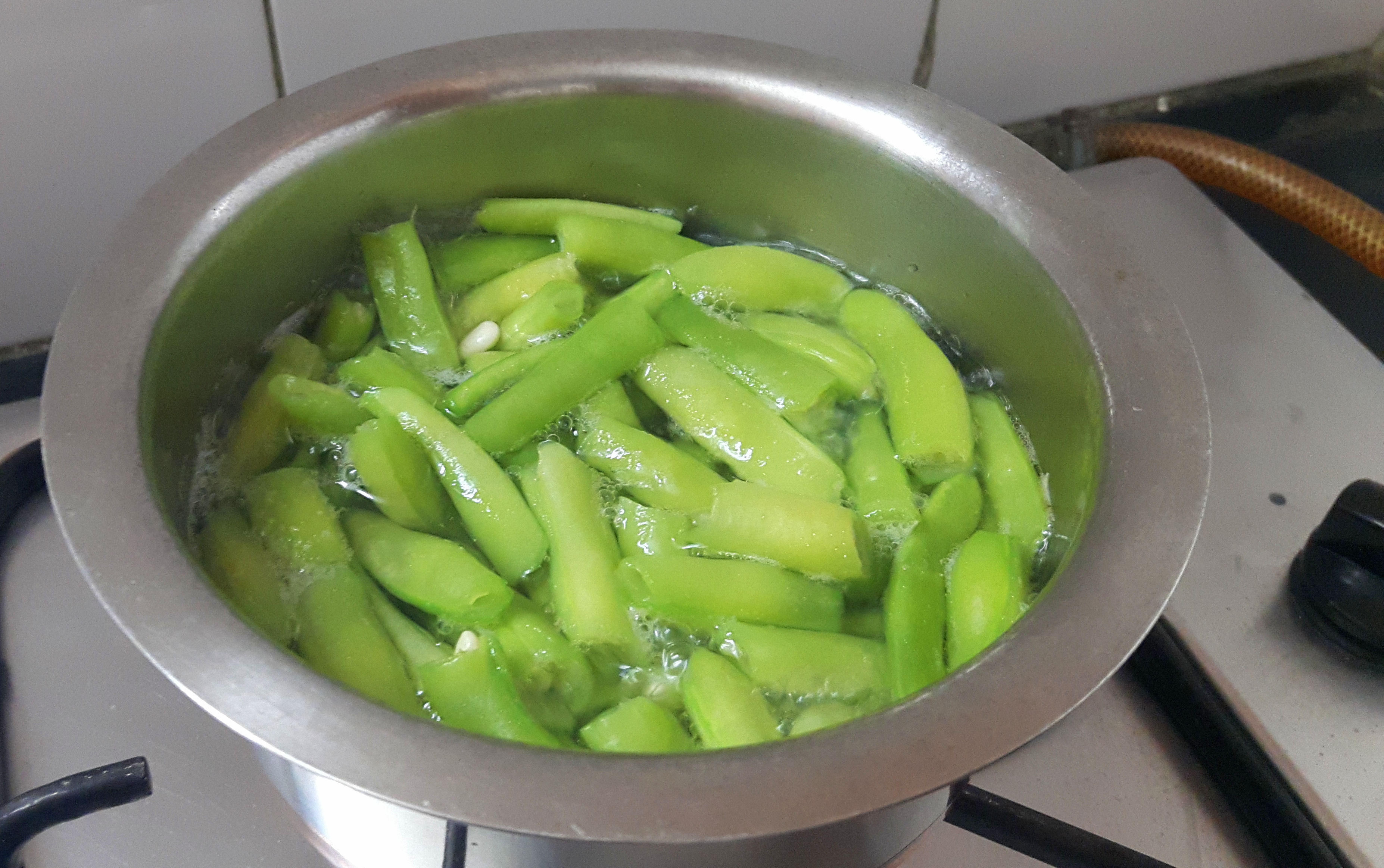 blanched the beans