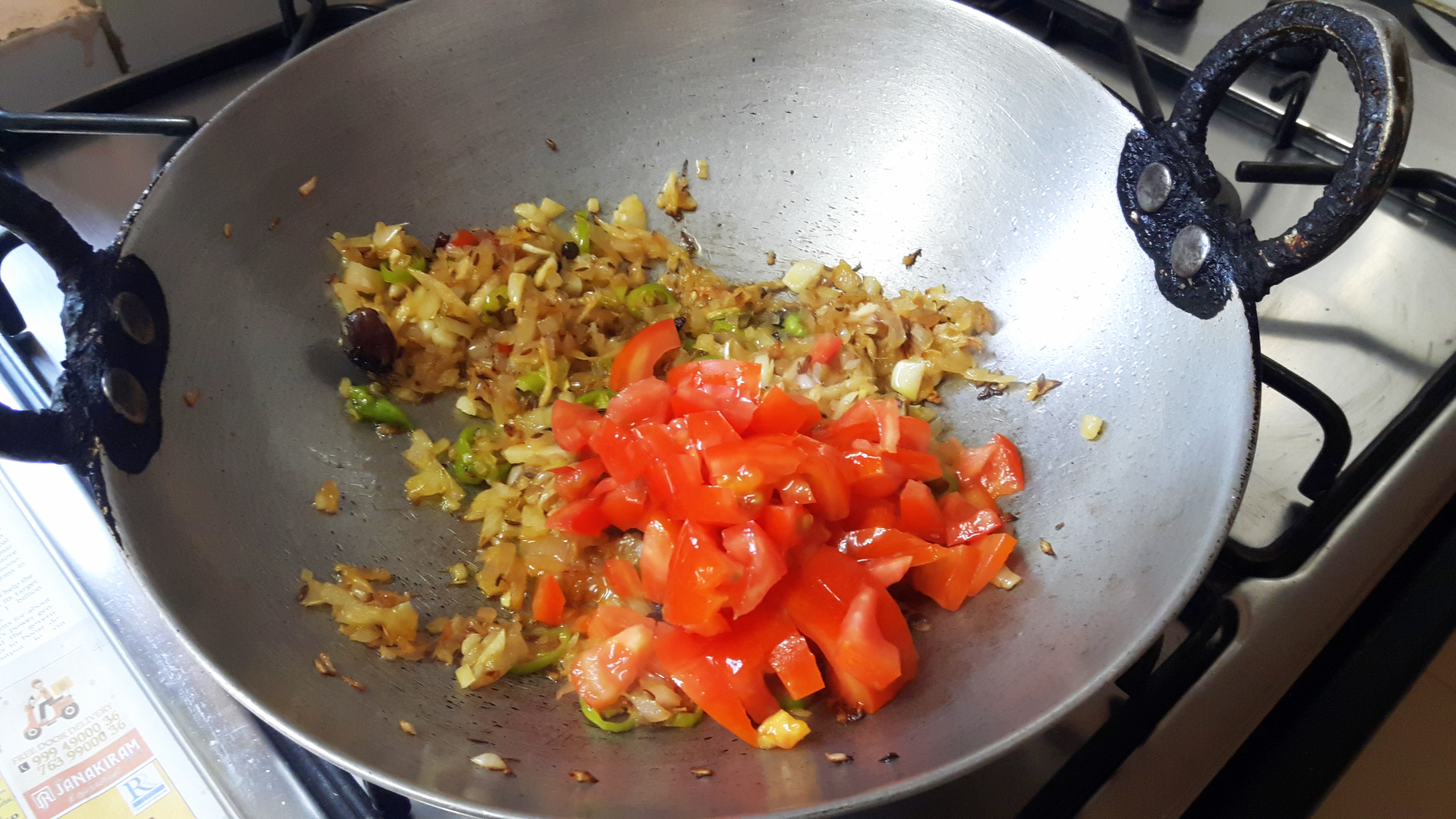 add tomatoes, ginger