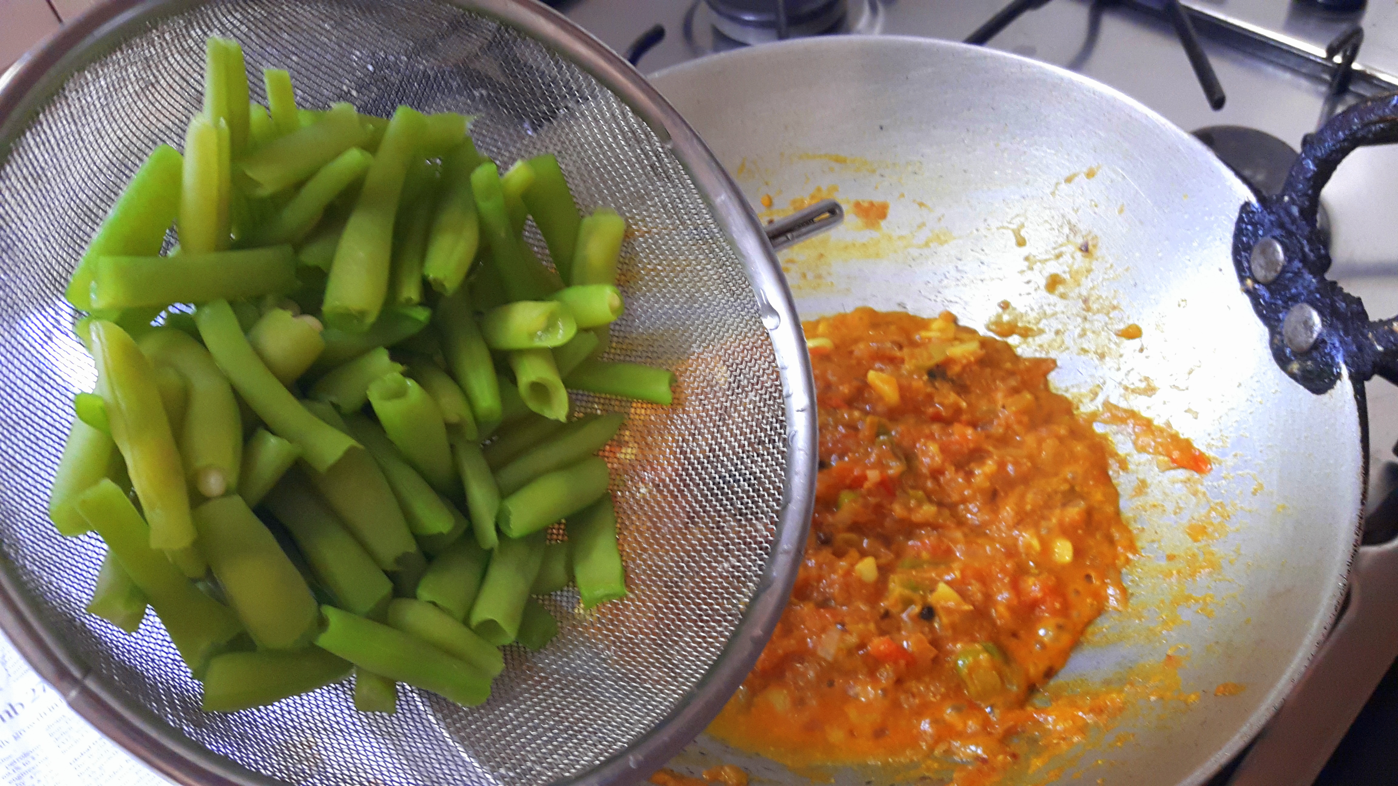 Add boiled beans