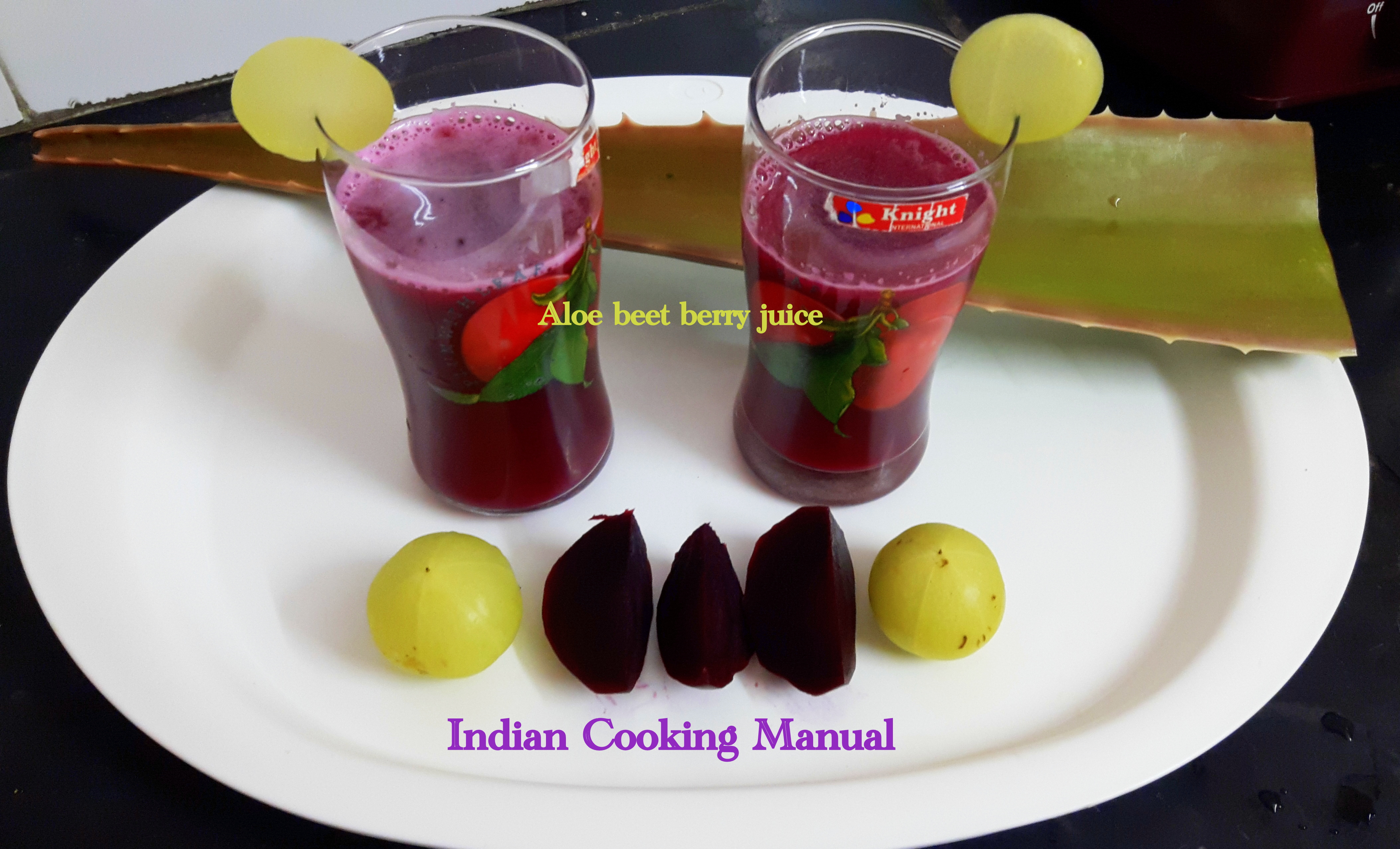 Aloe beet berry juice