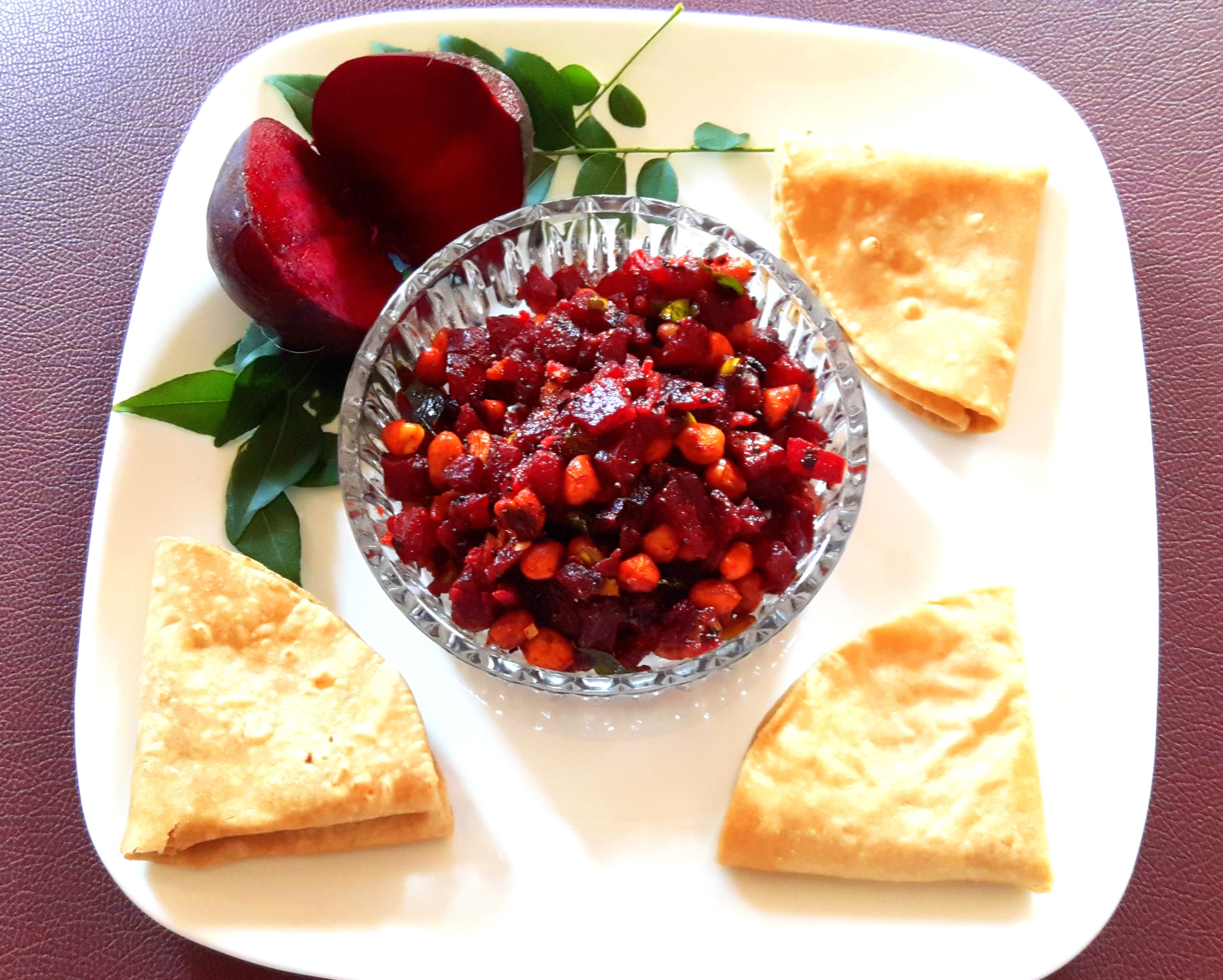Beet root-peanut sabji