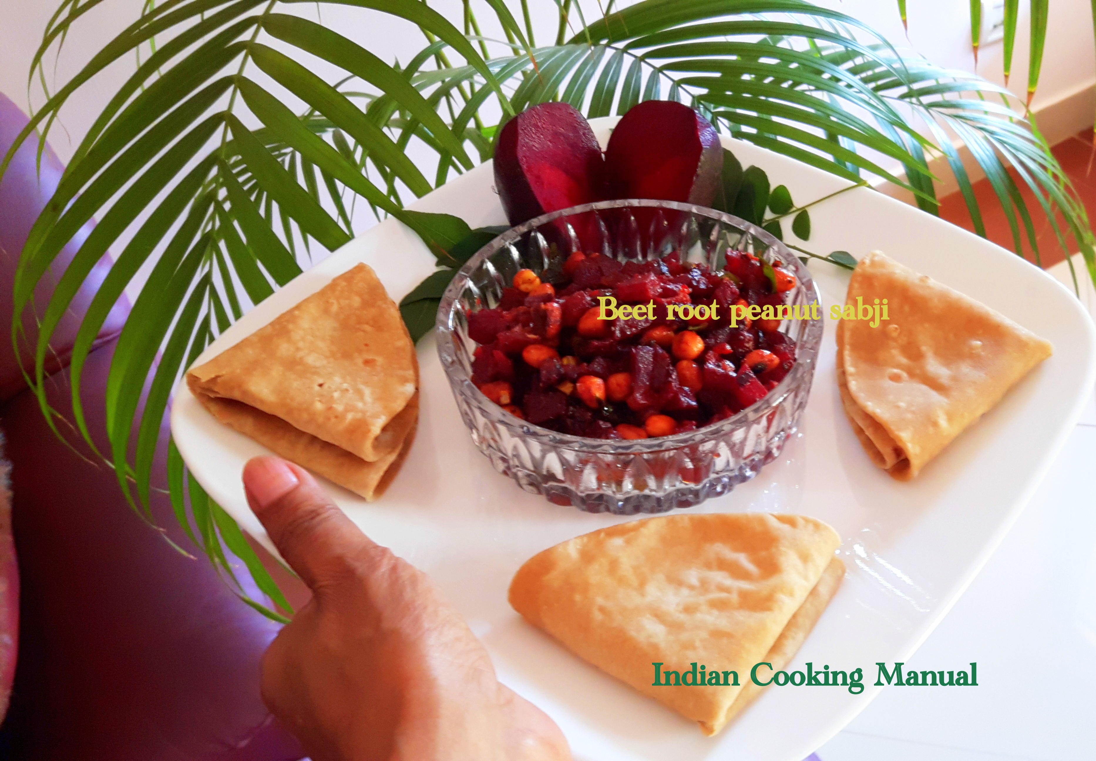 Beet root-peanut sabji