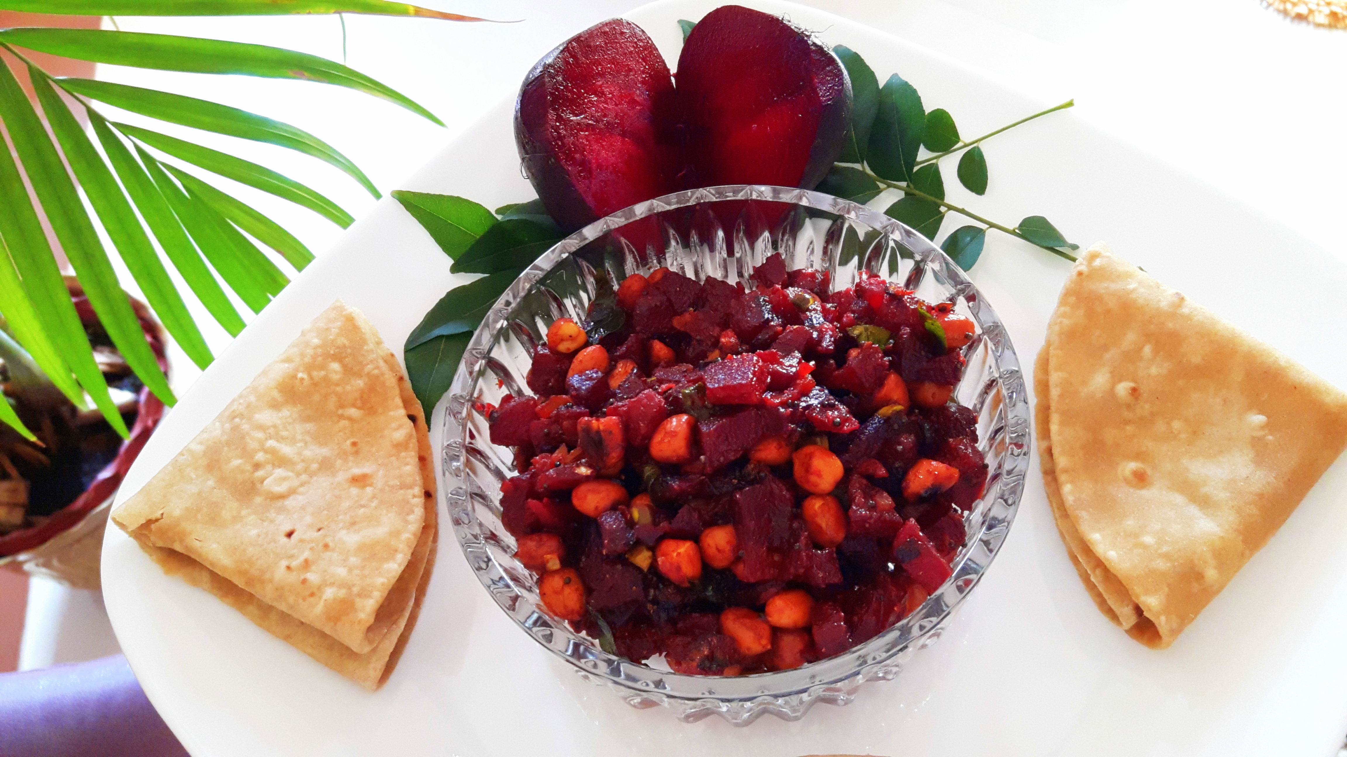 Beet root-peanut sabji