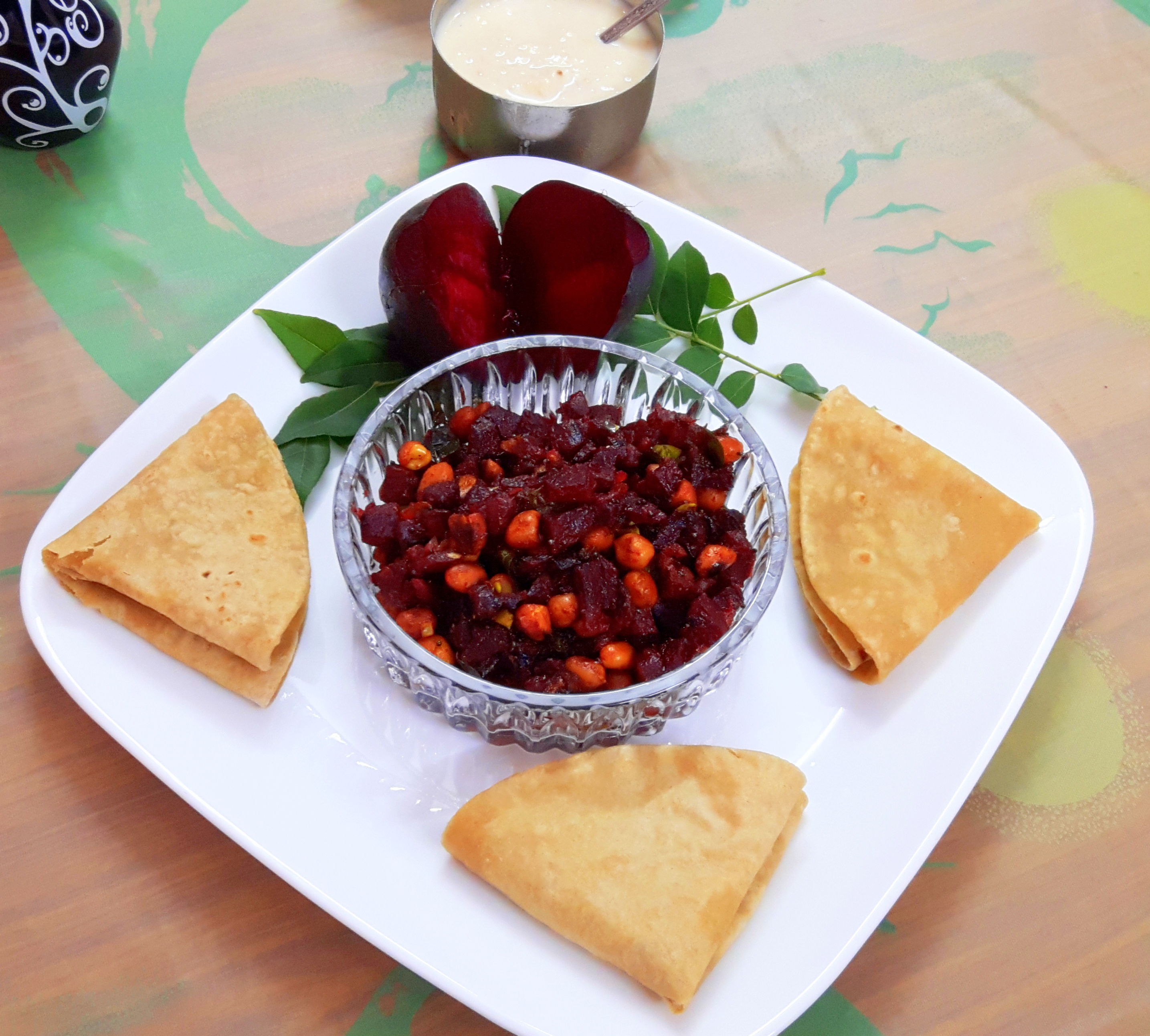 Beet root-peanut sabji