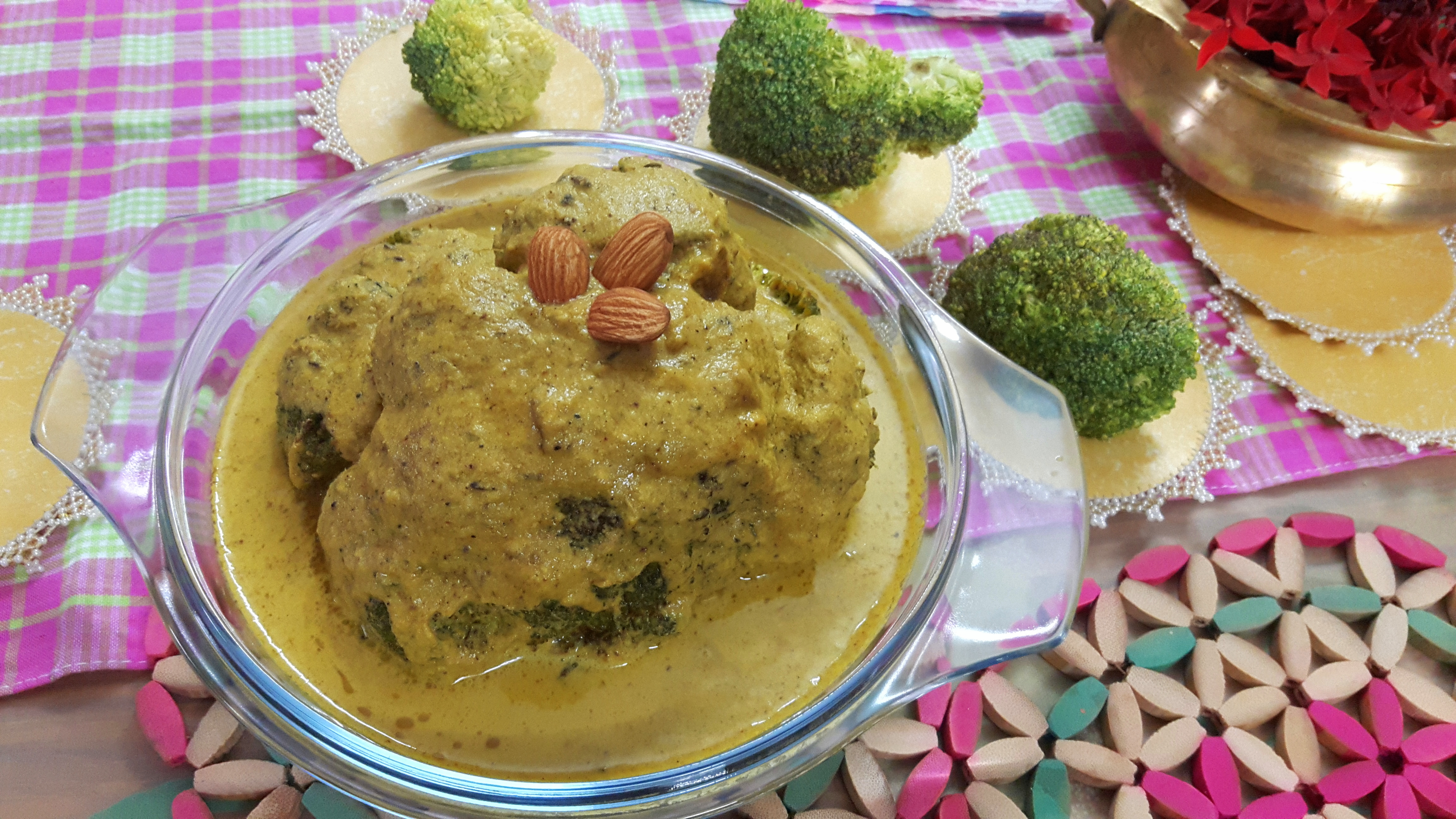 Whole broccoli (musallam)/masala