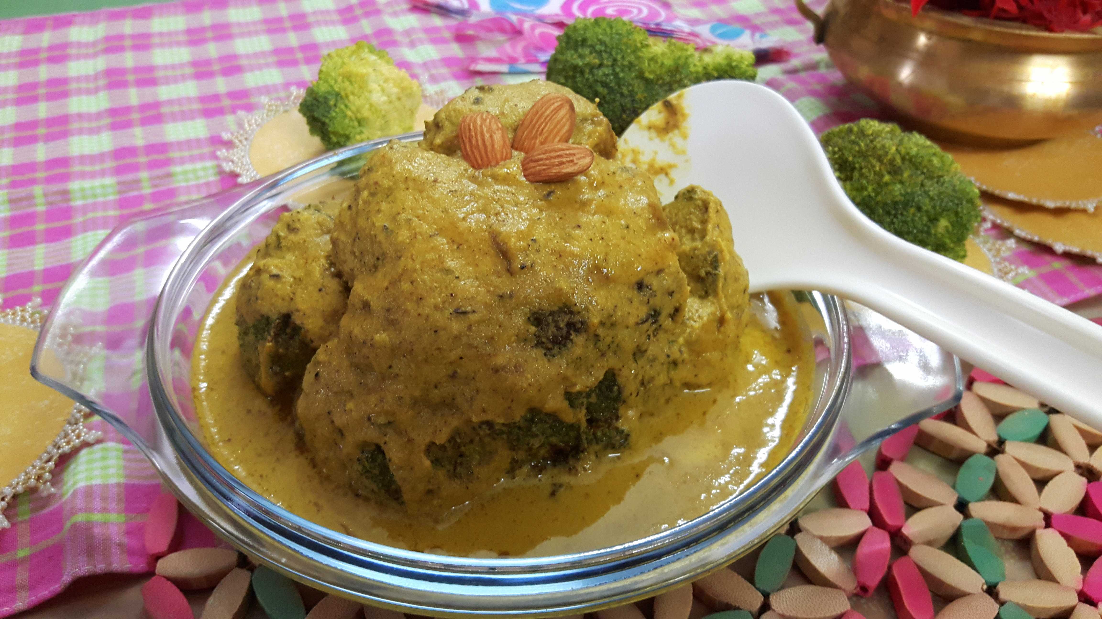 Whole broccoli (musallam)/masala