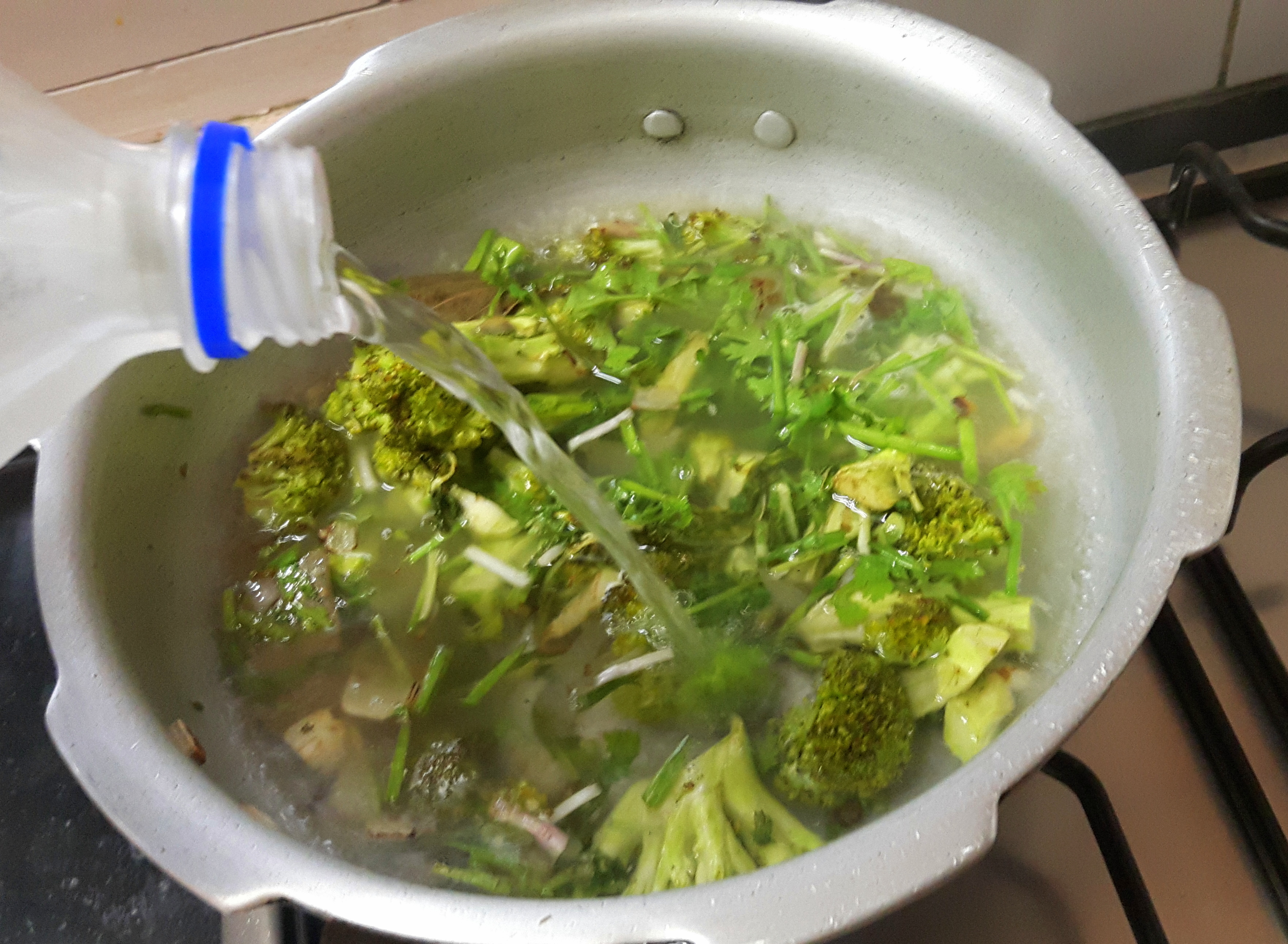 add water and salt