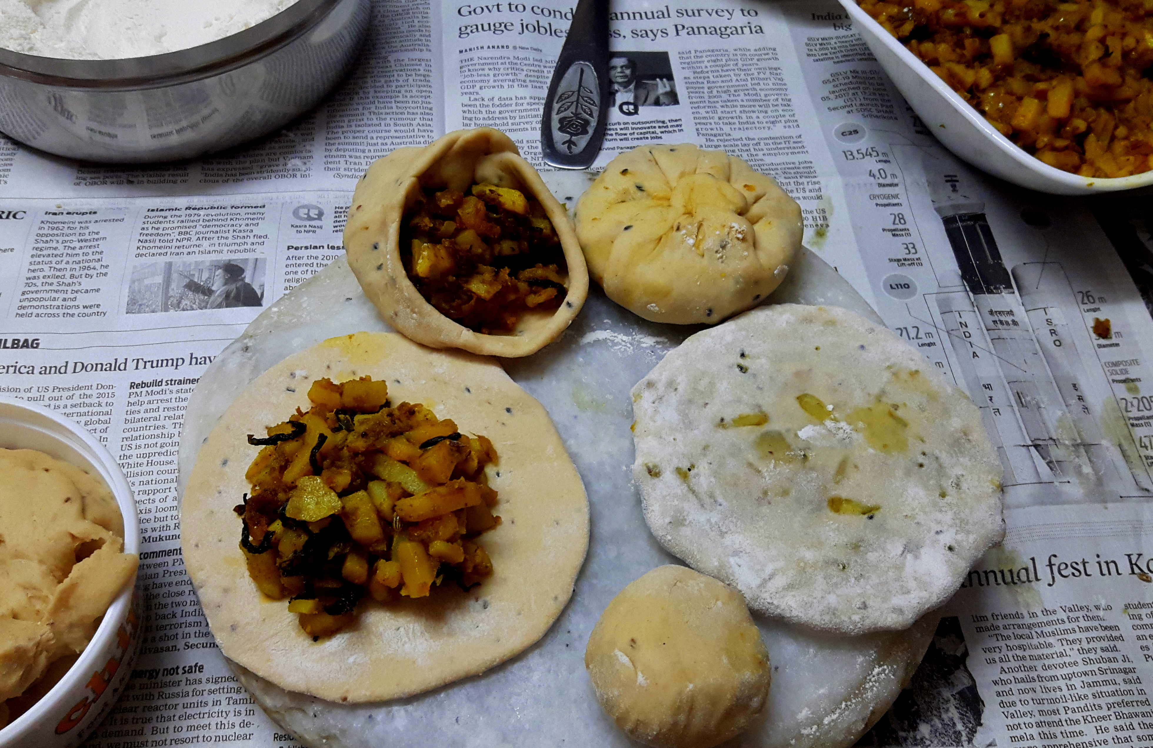 raw poori is ready
