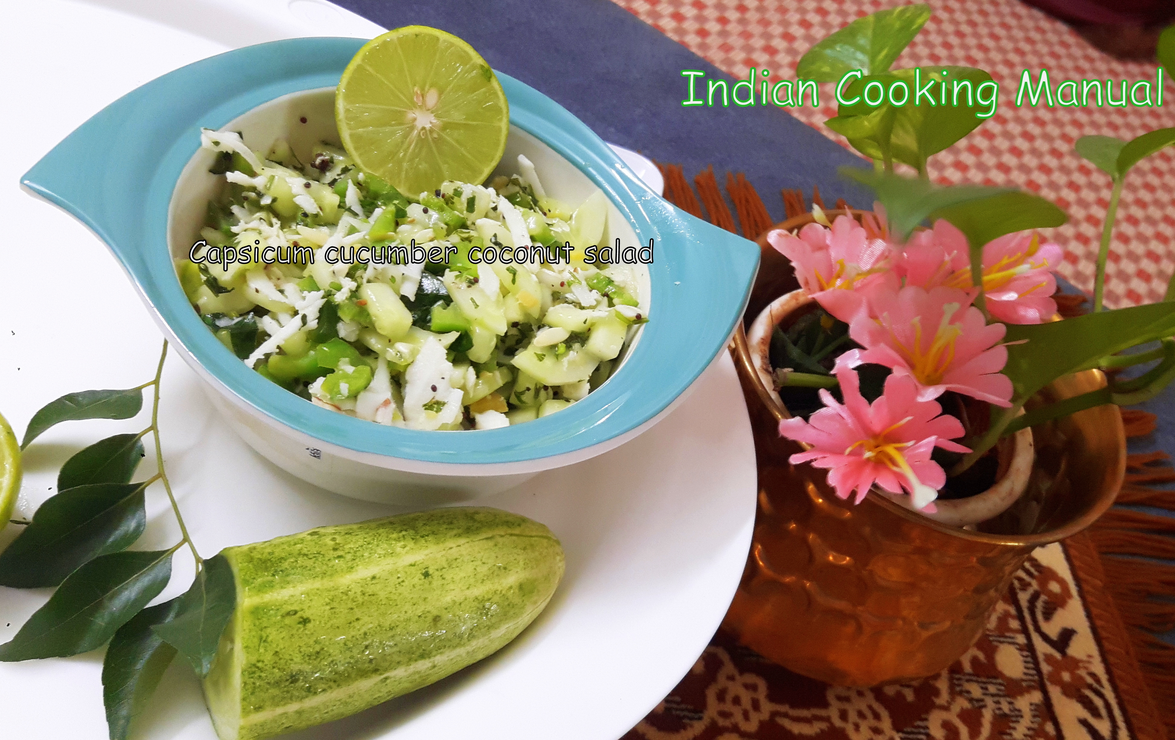 Capsicum-Cucumber-Coconut Salad