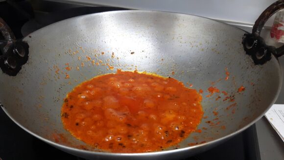 stir fry on medium low flame until gets golden brown in color