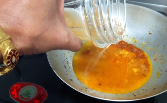 Add the 300 ml water