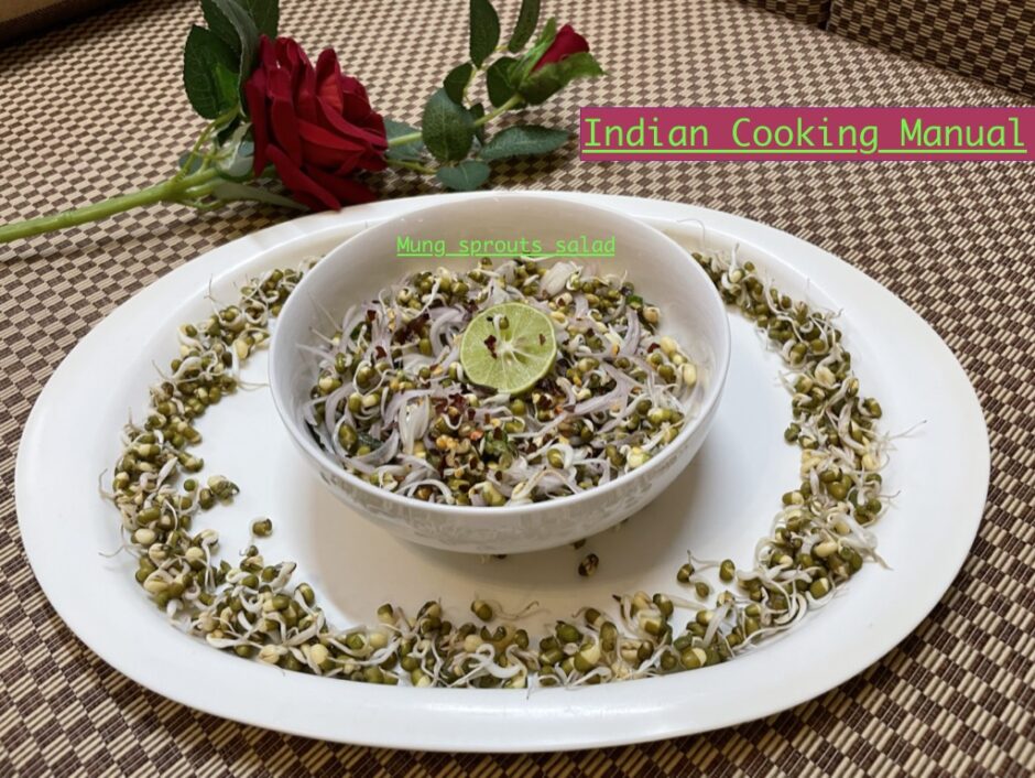 Mung (Green Beans) Sprout and onion Salad