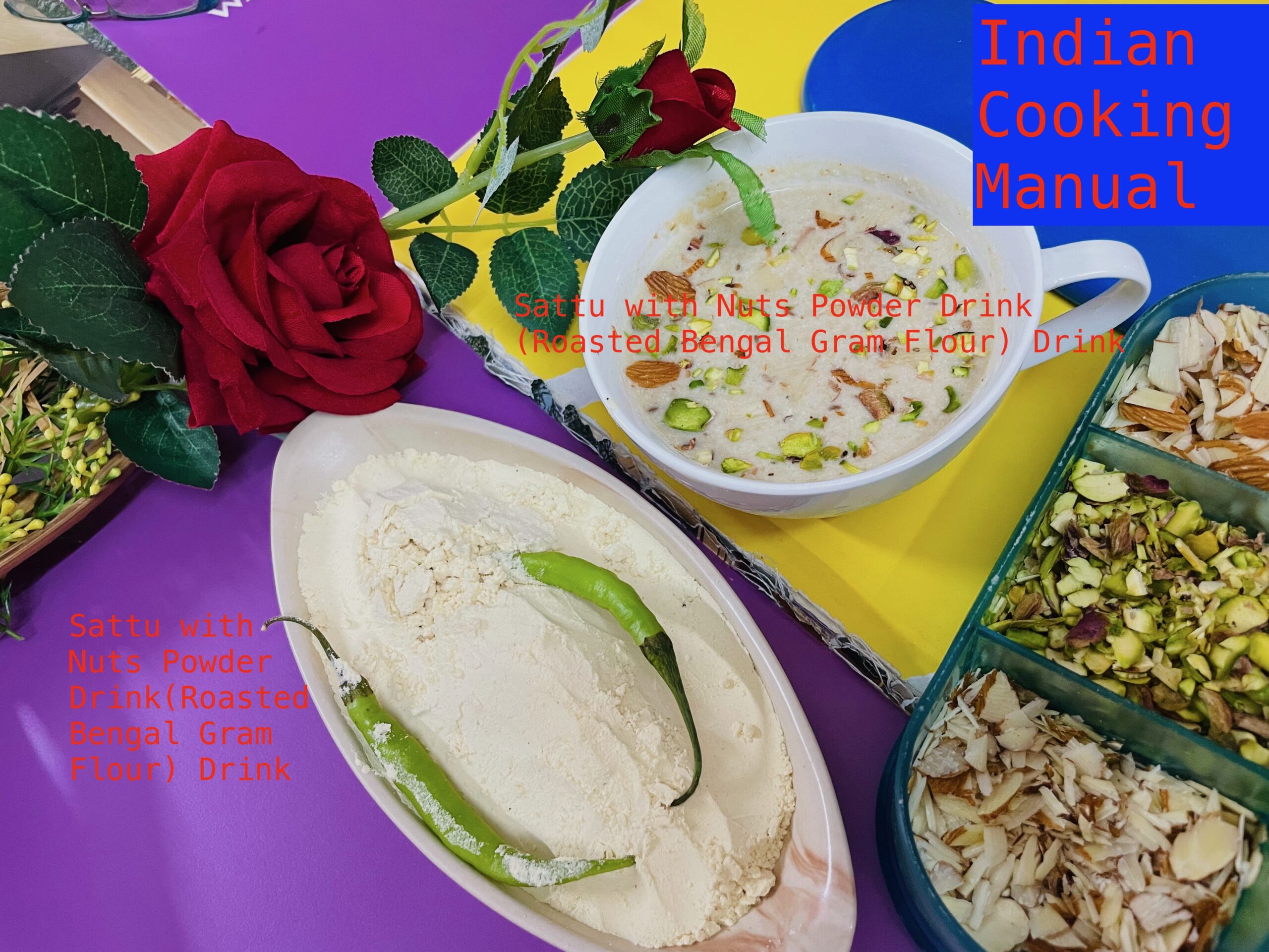 “Sattu with Nuts Powder Drink(Roasted Bengal Gram Flour) Drink”