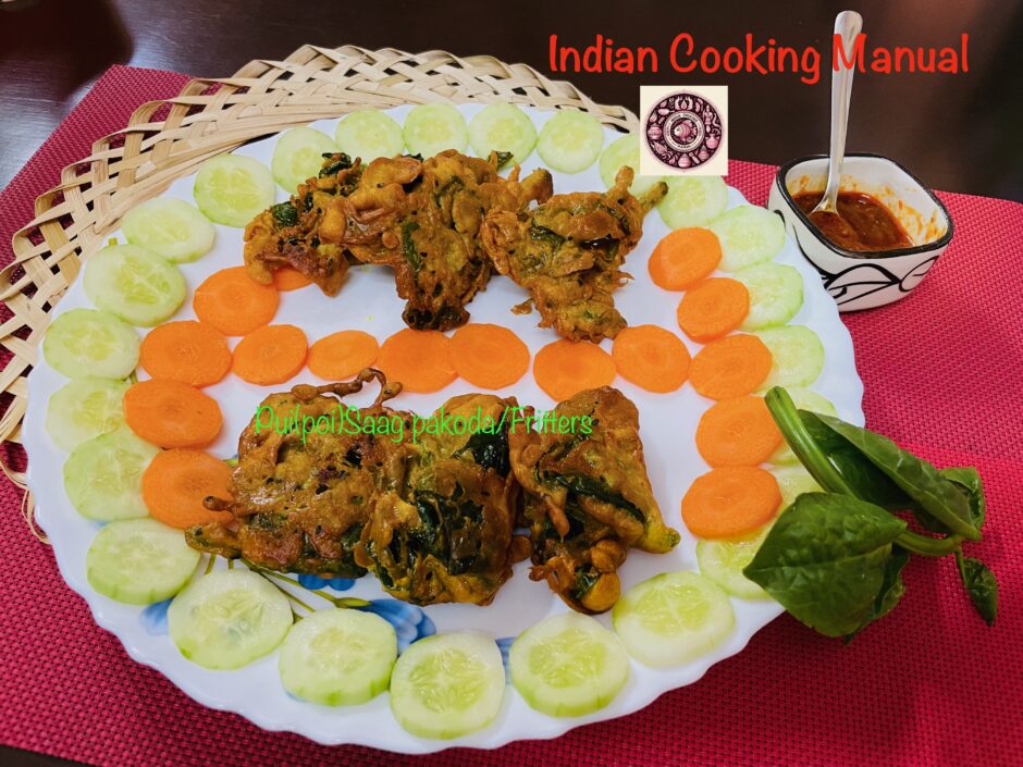 Pui(poi)Saag pakoda/Fritters