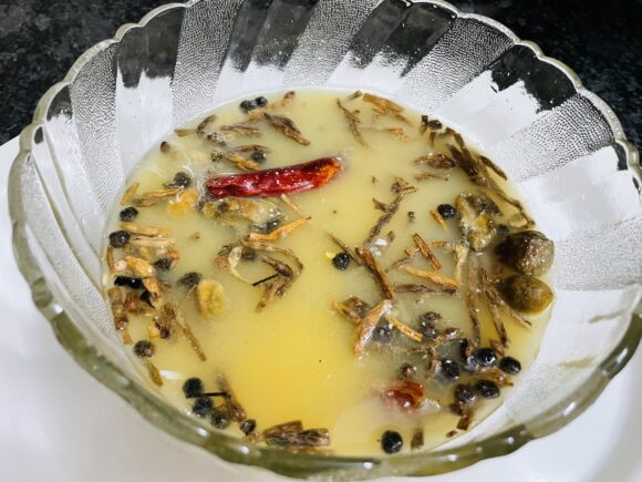 soak them into chhachh/ watery curd