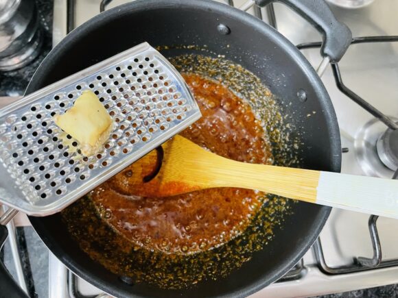 add grated ginger