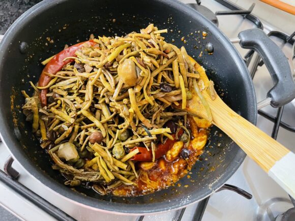 Add boiled ker sangri