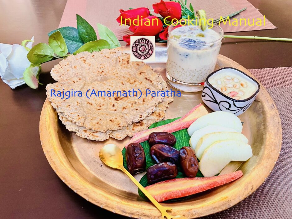 Phalahari Thali 11 (Amarnth Paratha, Avacado-sago/Tapioca Pearl drink)