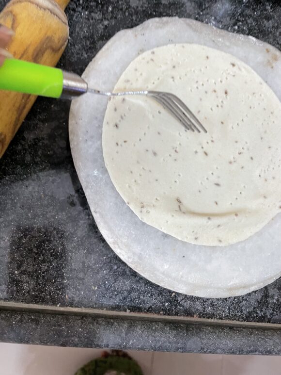 Prick all over with fork (