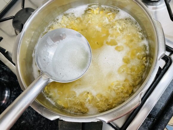 Pressure cook for only one whistle
