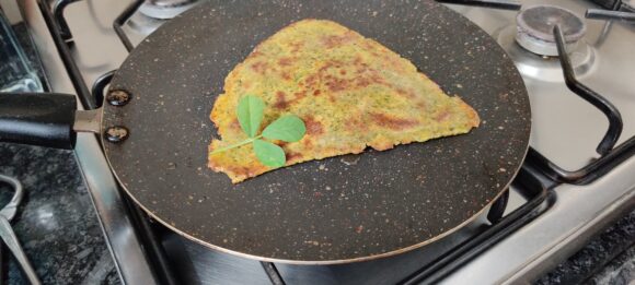 Take out the paratha from griddle and serve.
