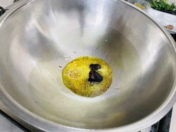 add mustard and cumin