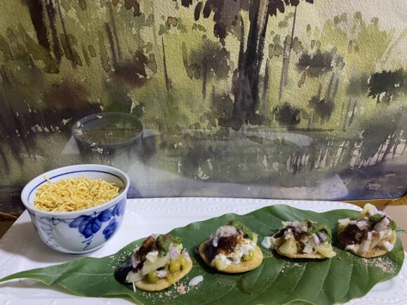 Potato and Chhole (Spiced Chickpeas):