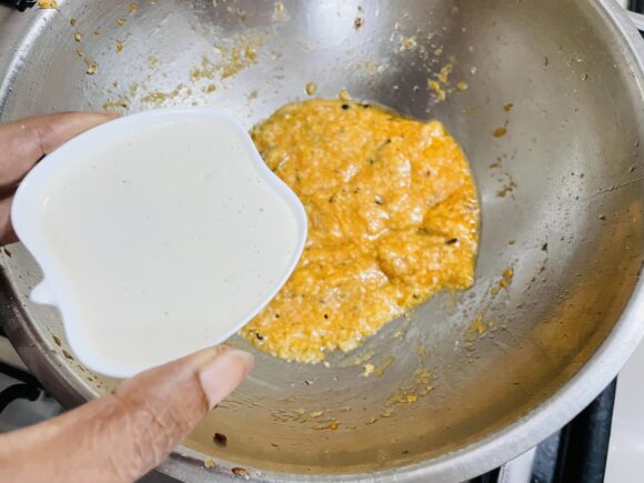 Add cashew nut paste