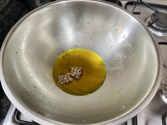 add bay leaf and cumin