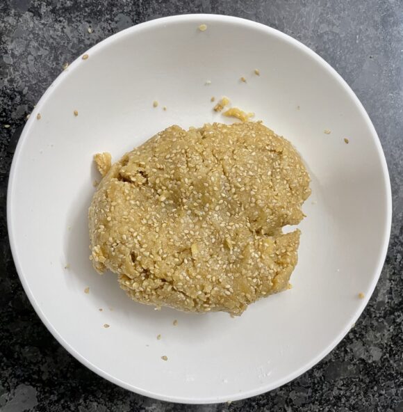 stir and mix well, dough is ready to be shaped.