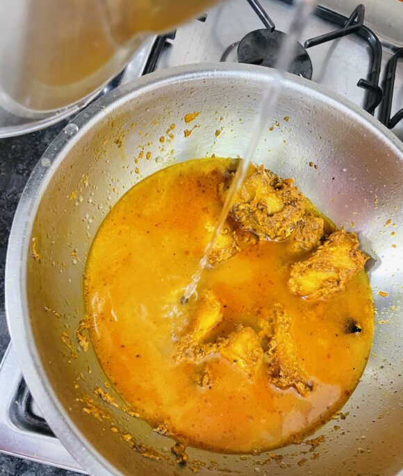 Add 300 ml water (as per gravy thickness requirement)