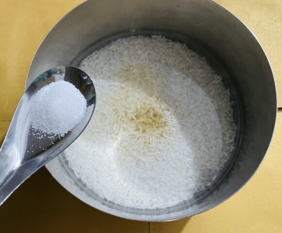 Add apple cinder vinegar and salt 