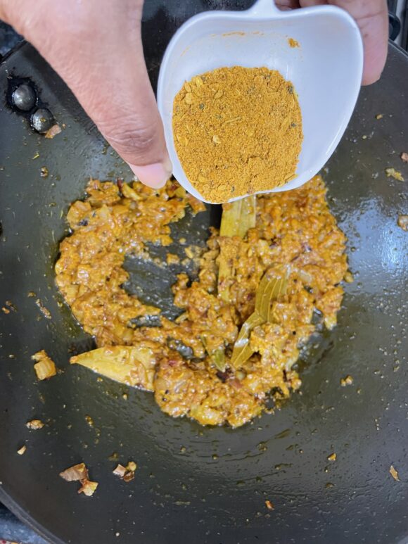 Add Achari masala powder and mango pickle masala