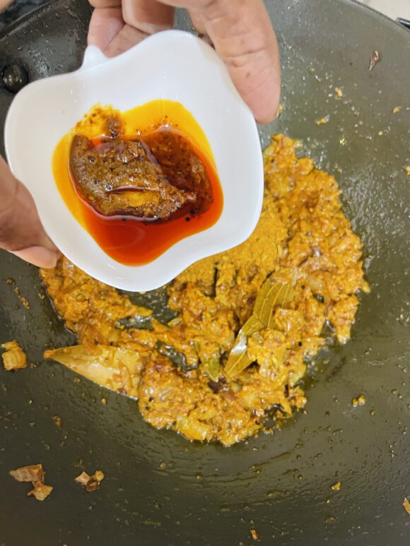 Add Achari masala powder and mango pickle masala