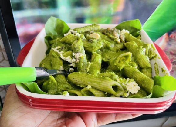 Spinach Nuts Pasta – Inspired by Las Vegas Dining” is ready to be served…