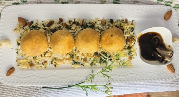 “Stuffed Rajgira Aata Kachori (Stuffed Amranth Flour Kachori)” is ready to offer.