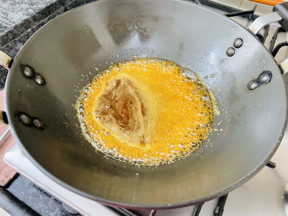 Prepare the jaggery syrup