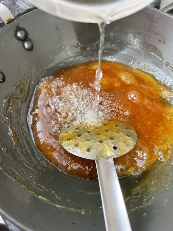 add ghee in small quantity in batches