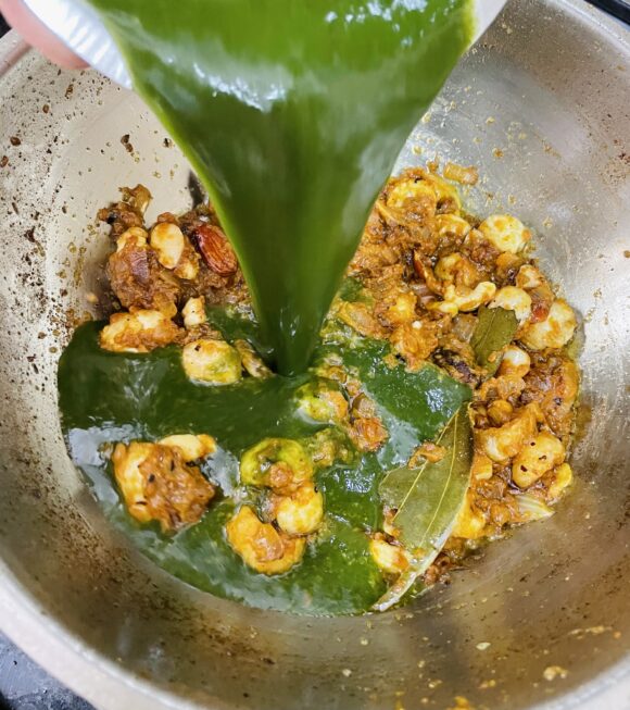 add Palak paste