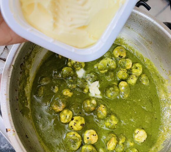 add garam masala powder and butter